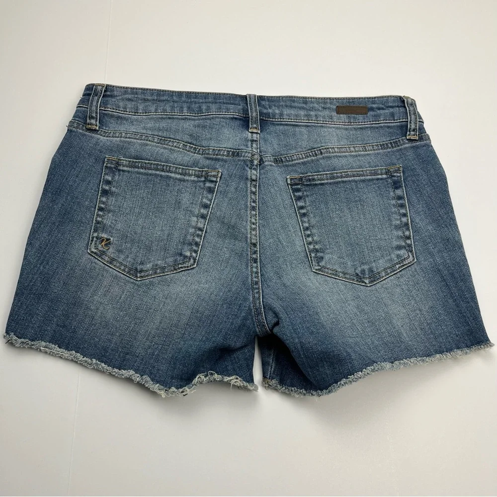 Kut From‎ the Kloth Gidget Frey Short Denim Jean Womens Size 8 Blue Pockets
